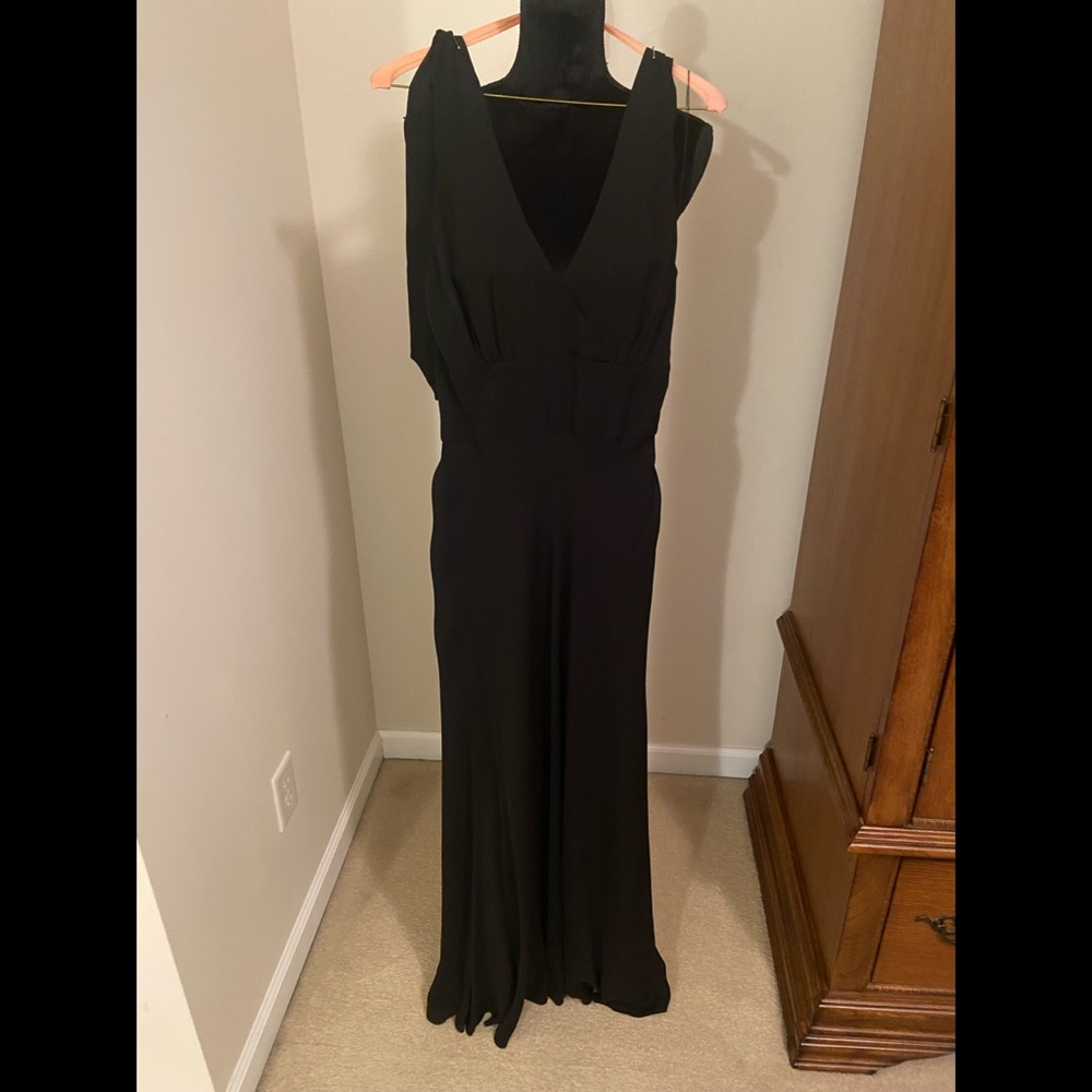 100% silk halter empire waist gown
